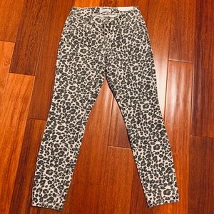 LOFT leopard print curvy skinny jeans